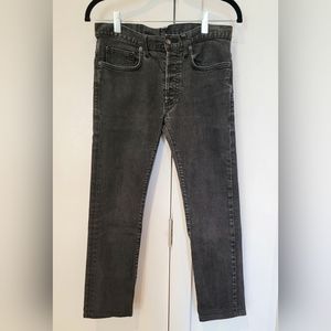 Christian DIOR HOMME Button Fly Skinny Jeans MEN Charcoal Size 30 Made in Italy